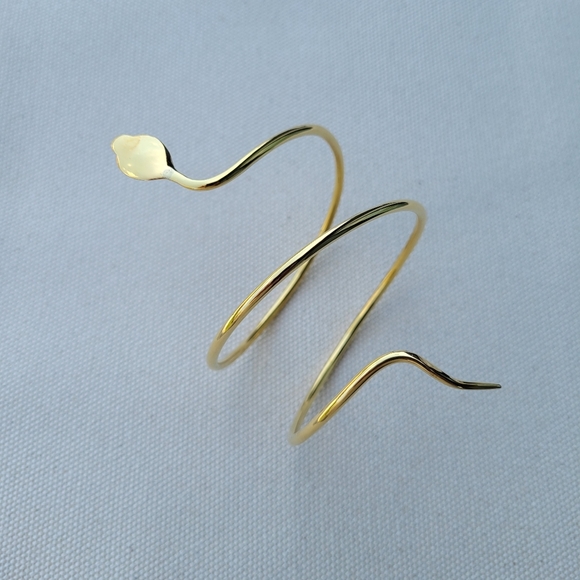 Brass Snake serpent arm band armlet cuff bracelet - Picture 4 of 4